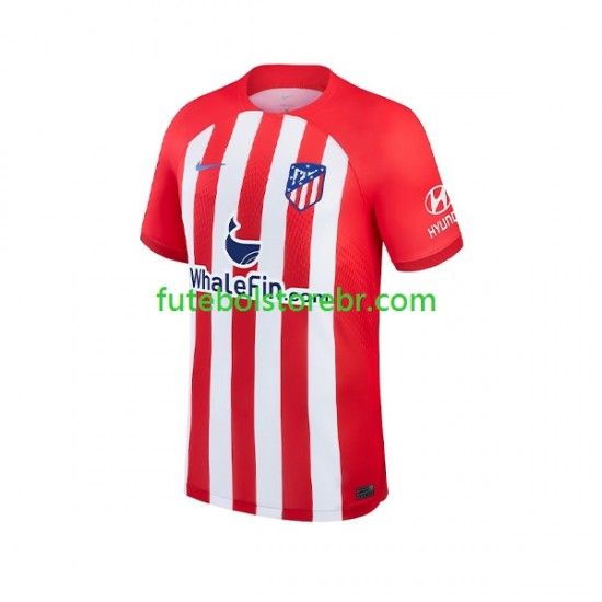 Camisa Atlético de Madrid I 2023-2024 manga curta pro Masculina