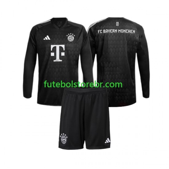 Camisa Goleiro Bayern de Munique I 2023-2024 manga longa pro Juvenil