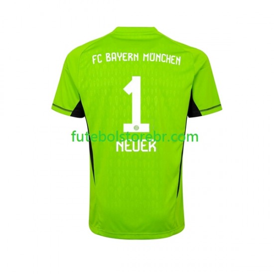 Camisa Goleiro Bayern de Munique Manuel Neuer 1 II 2023-2024 manga curta pro Masculina