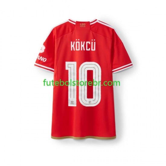 Camisa Benfica Orkun Kokcu 10 I 2023-2024 manga curta pro Masculina