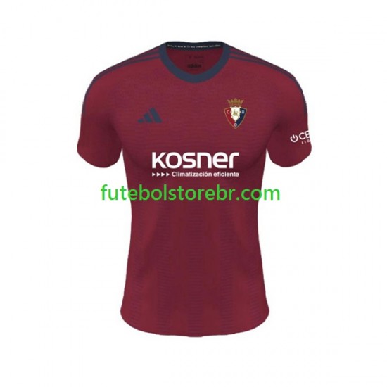 Camisa CA Osasuna I 2023-2024 manga curta pro Masculina