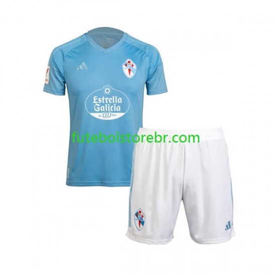 Camisa Celta de Vigo I 2023-2024 manga curta pro Juvenil