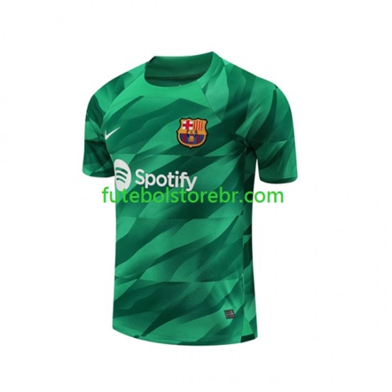 Camisa Goleiro FC Barcelona I 2023-2024 manga curta pro Masculina