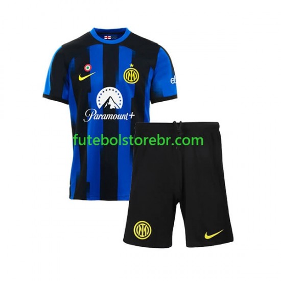 Camisa Internazionale I 2023-2024 manga curta pro Juvenil