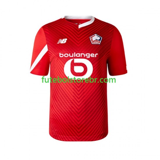 Camisa LOSC Lille I 2023-2024 manga curta pro Masculina