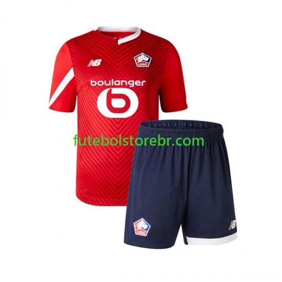 Camisa LOSC Lille I 2023-2024 manga curta pro Juvenil