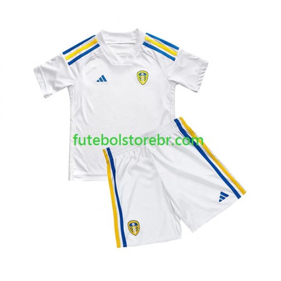 Camisa Leeds United I 2023-2024 manga curta pro Juvenil