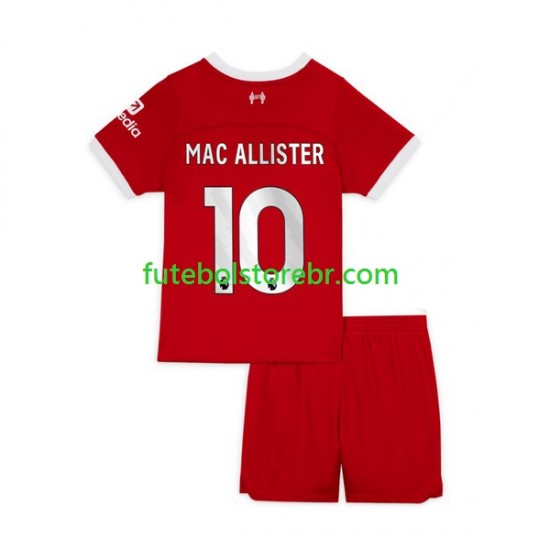 Camisa Liverpool Alexis Mac Allister 10 I 2023-2024 manga curta pro Juvenil