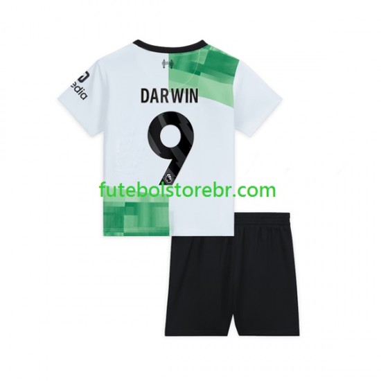 Camisa Liverpool Darwin Nunez 9 II 2023-2024 manga curta pro Juvenil