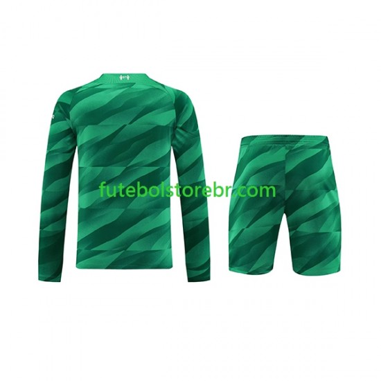 Camisa Goleiro Liverpool I 2023-2024 manga longa pro Juvenil