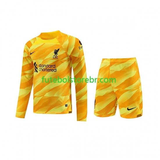 Camisa Goleiro Liverpool III 2023-2024 manga longa pro Juvenil