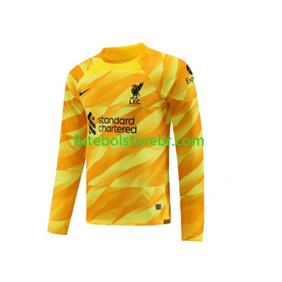 Camisa Goleiro Liverpool III 2023-2024 manga longa pro Masculina