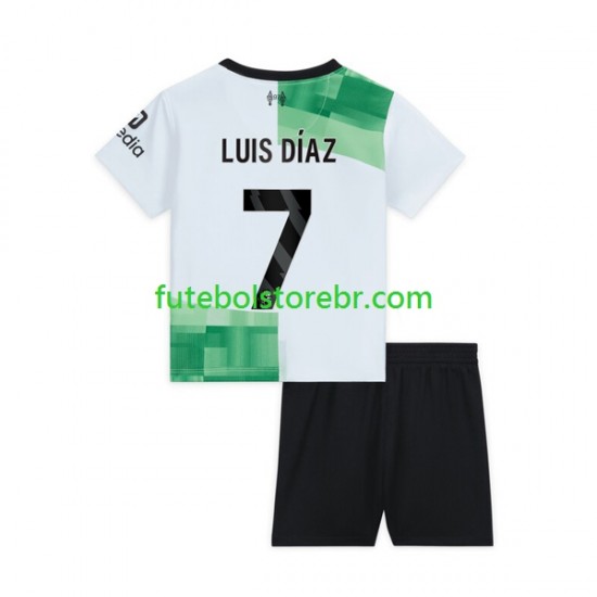 Camisa Liverpool Luis Diaz 7 II 2023-2024 manga curta pro Juvenil