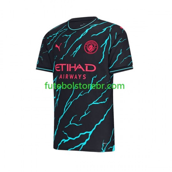 Camisa Manchester City Erling Haaland 9 III 2023-2024 manga curta pro Masculina