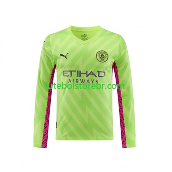 Camisa Goleiro Manchester City III 2023-2024 manga longa pro Masculina