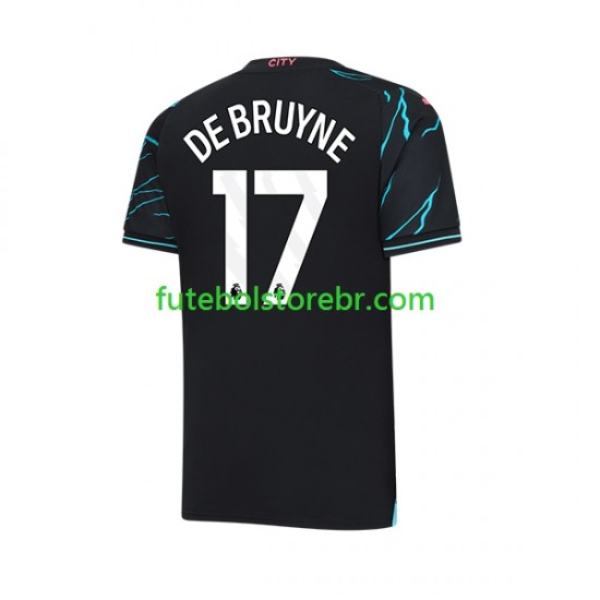 Camisa Manchester City Kevin De Bruyne 17 III 2023-2024 manga curta pro Masculina