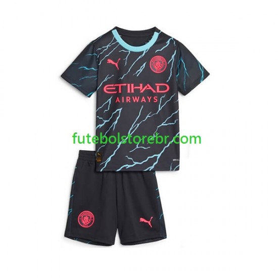 Camisa Manchester City III 2023-2024 manga curta pro Juvenil