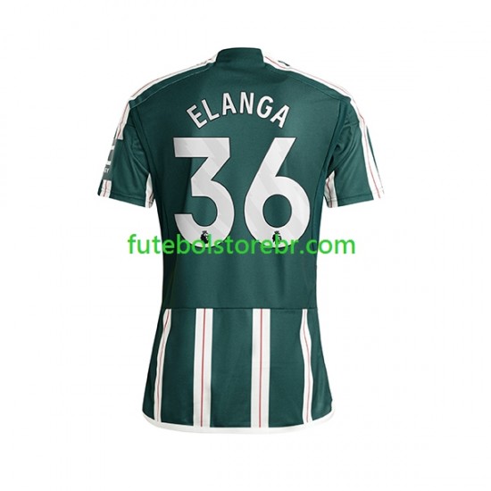 Camisa Manchester United Anthony Elanga 36 II 2023-2024 manga curta pro Masculina