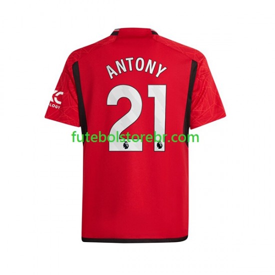 Camisa Manchester United Antony Matheus 21 I 2023-2024 manga curta pro Masculina