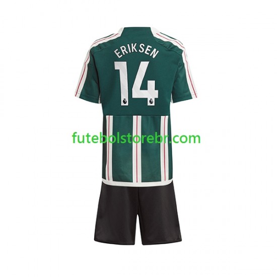 Camisa Manchester United Eriksen 14 II 2023-2024 manga curta pro Juvenil