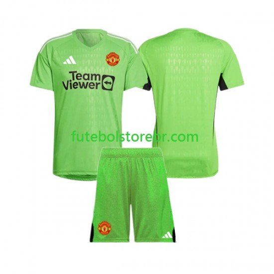 Camisa Goleiro Manchester United I 2023-2024 manga curta pro Juvenil