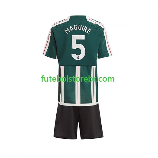 Camisa Manchester United Harry Maguire 5 II 2023-2024 manga curta pro Juvenil