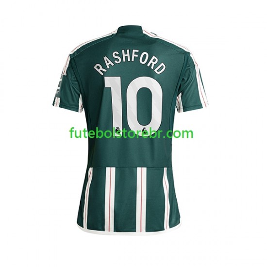 Camisa Manchester United Marcus Rashford 10 II 2023-2024 manga curta pro Masculina