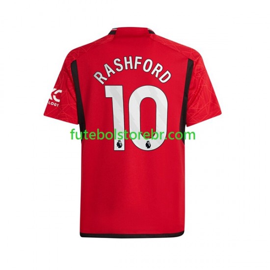 Camisa Manchester United Marcus Rashford 10 I 2023-2024 manga curta pro Masculina