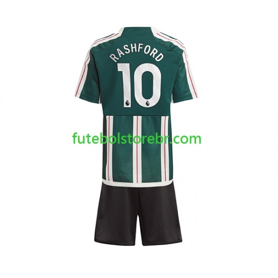 Camisa Manchester United Marcus Rashford 10 II 2023-2024 manga curta pro Juvenil