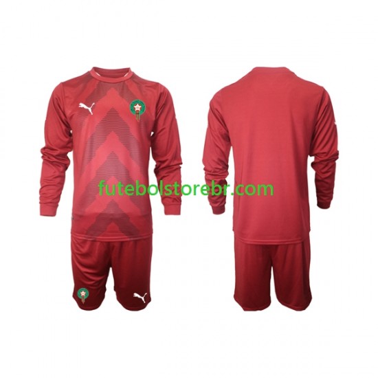 Camisa Goleiro Marrocos I 2022 manga longa pro Juvenil