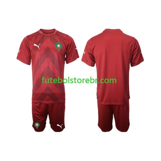 Camisa Goleiro Marrocos I 2022 manga curta pro Juvenil