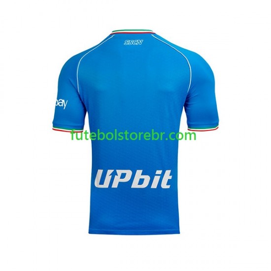 Camisa Napoli I 2023-2024 manga curta pro Masculina