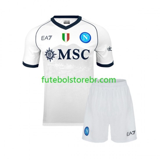 Camisa Napoli II 2023-2024 manga curta pro Juvenil