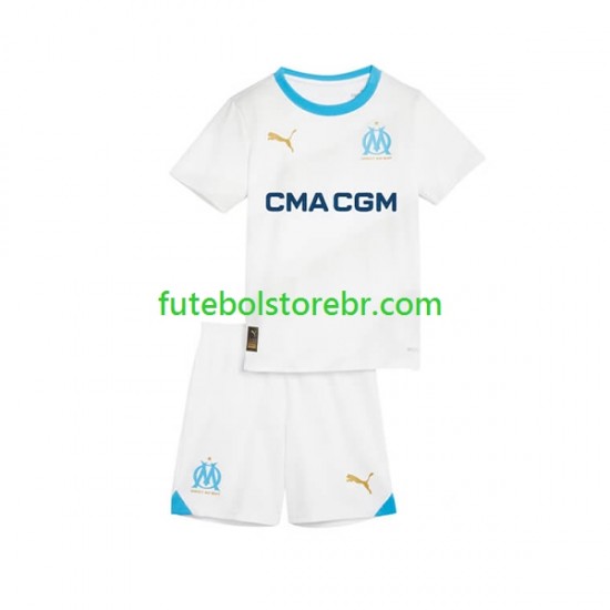 Camisa Olympique de Marseille I 2023-2024 manga curta pro Juvenil