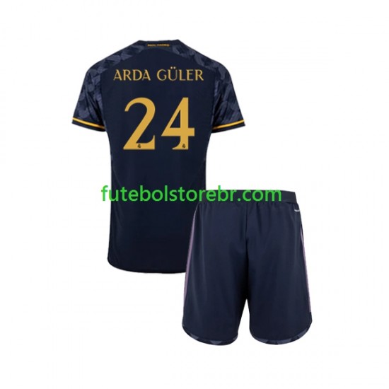 Camisa Real Madrid Arda Guler 24 II 2023-2024 manga curta pro Juvenil