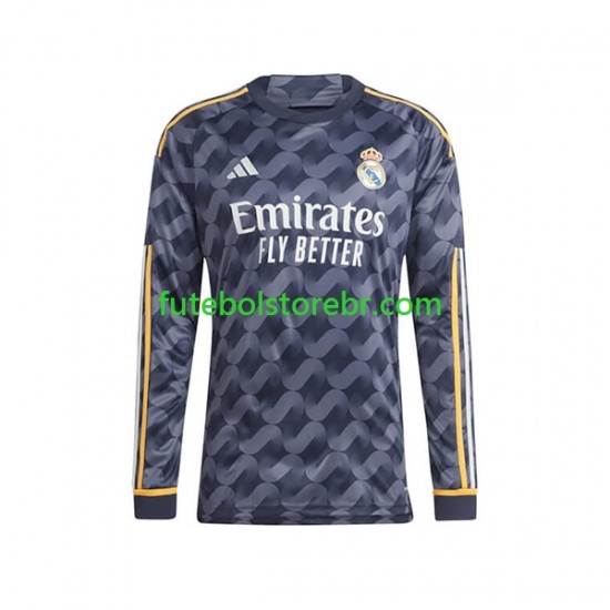 Camisa Real Madrid II 2023-2024 manga longa pro Masculina