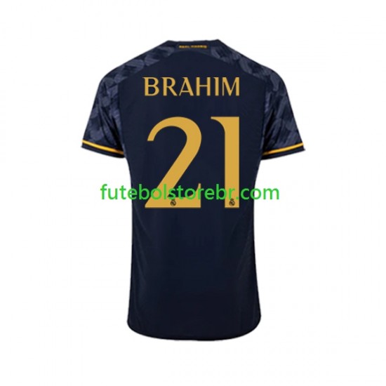 Camisa Real Madrid Brahim Diaz 21 II 2023-2024 manga curta pro Masculina