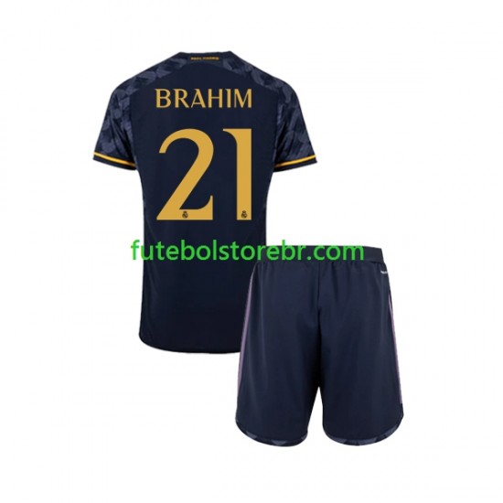 Camisa Real Madrid Brahim Diaz 21 II 2023-2024 manga curta pro Juvenil