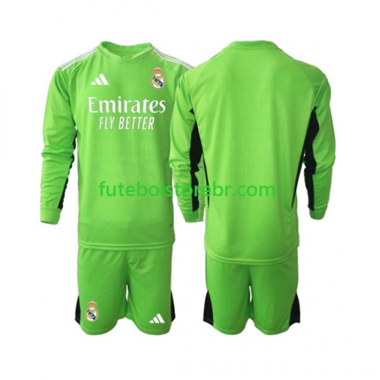 Camisa Goleiro Real Madrid I 2023-2024 manga longa pro Juvenil