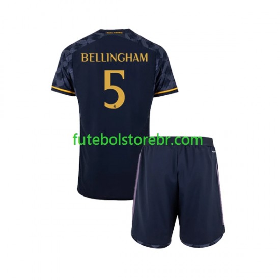 Camisa Real Madrid Jude Bellingham 5 II 2023-2024 manga curta pro Juvenil