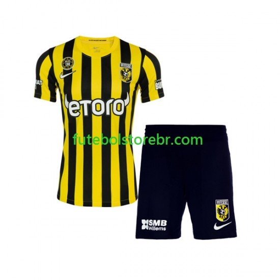 SBV Vitesse Football Kit I 2022-2023 manga curta pro Juvenil