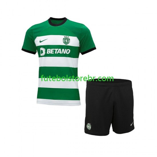 Camisa Sporting CP I 2023-2024 manga curta pro Juvenil