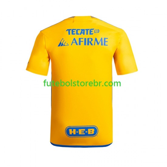 Camisa Tigres UANL I 2023-2024 manga curta pro Masculina