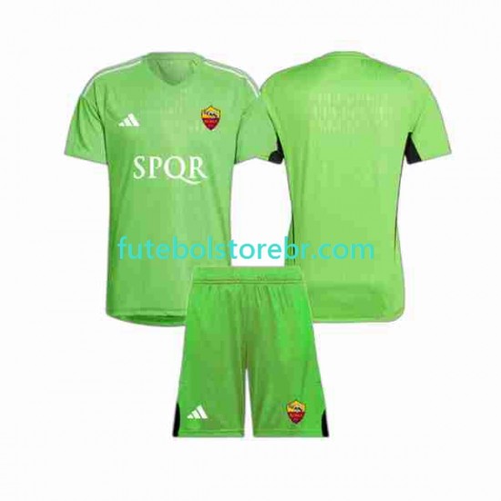 Camisa Goleiro AS Roma II 2023-2024 manga curta pro Juvenil