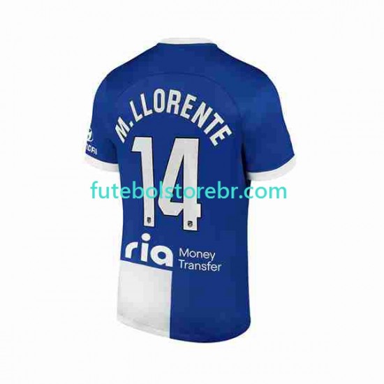 Camisa Atlético de Madrid 2 Marcos Llorente 14 II 2023-2024 manga curta pro Masculina