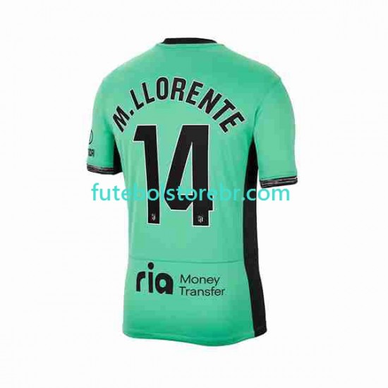 Camisa Atlético de Madrid 2 Marcos Llorente 14 III 2023-2024 manga curta pro Masculina