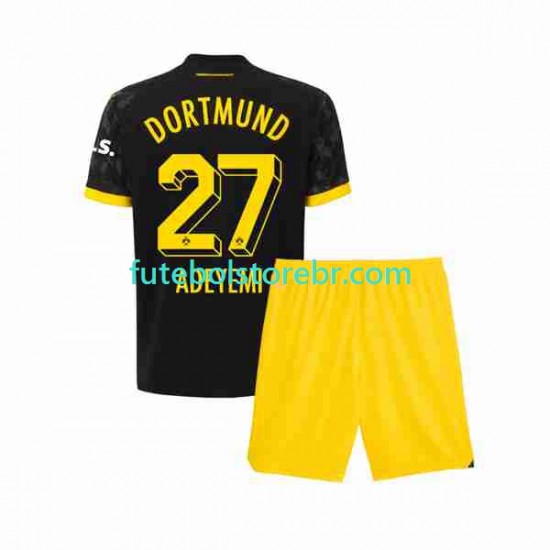 Camisa Borussia Dortmund Karim Adeyemi 27 II 2023-2024 manga curta pro Juvenil