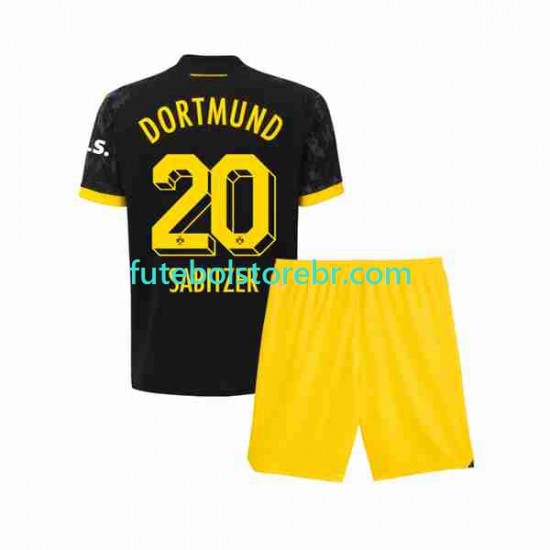 Camisa Borussia Dortmund Marcel Sabitzer 20 II 2023-2024 manga curta pro Juvenil