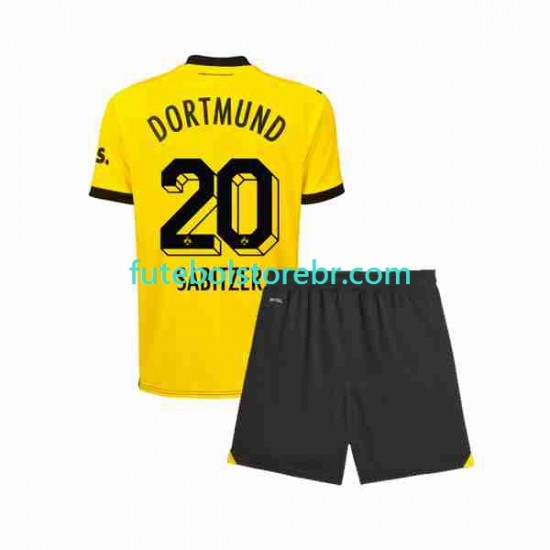 Camisa Borussia Dortmund Marcel Sabitzer 20 I 2023-2024 manga curta pro Juvenil