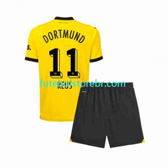 Camisa Borussia Dortmund Marco Reus 11 I 2023-2024 manga curta pro Juvenil